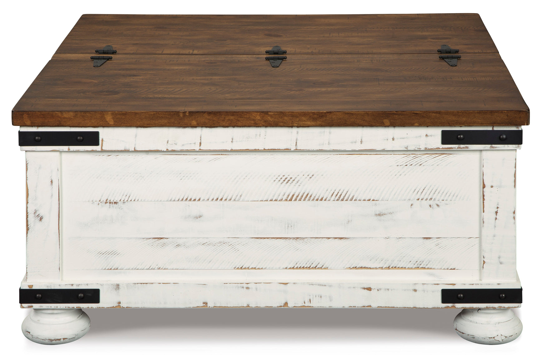 Wystfield White/Brown Cocktail Table with Storage (Online Special Price) - Ornate Home