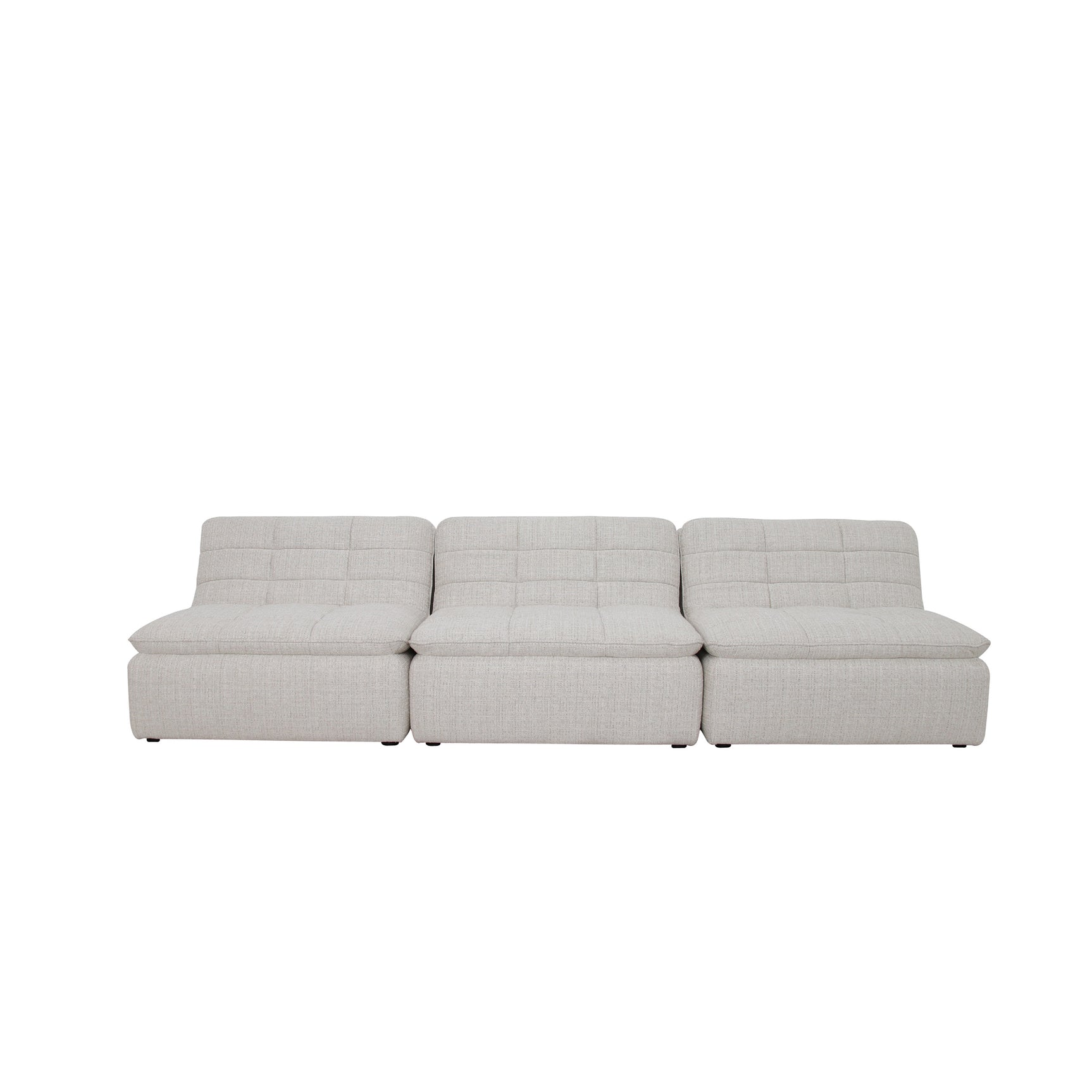 Lino Textured Oat Armless Modular Sofa