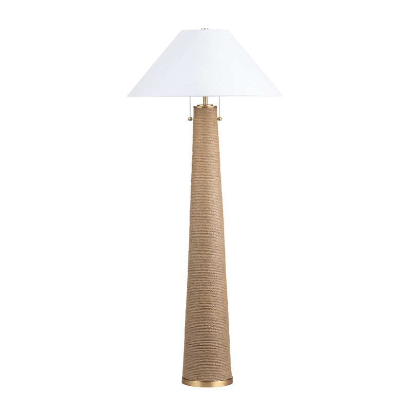 Xander Natural/White Floor Lamp - Ornate Home
