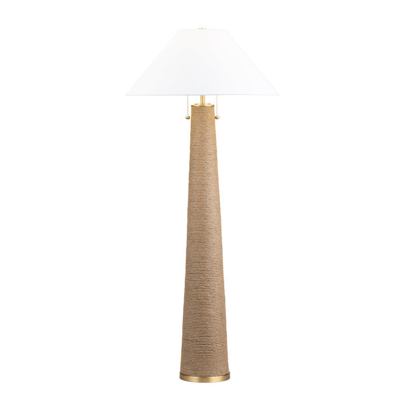 Xander Natural/White Floor Lamp - Ornate Home