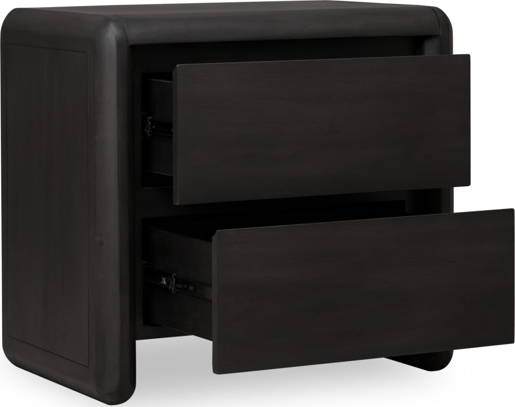 Xolani Jaguar Two Drawer Acacia Wood Nightstand - Ornate Home