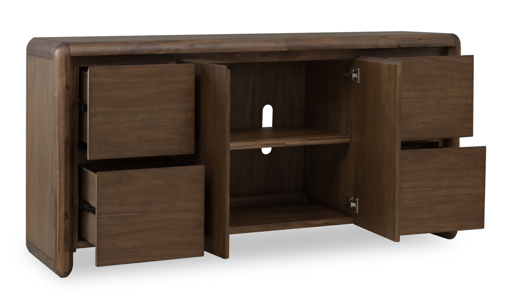 Xolani Two Door Four Drawer Acacia Wood Sideboard in Impala - Ornate Home