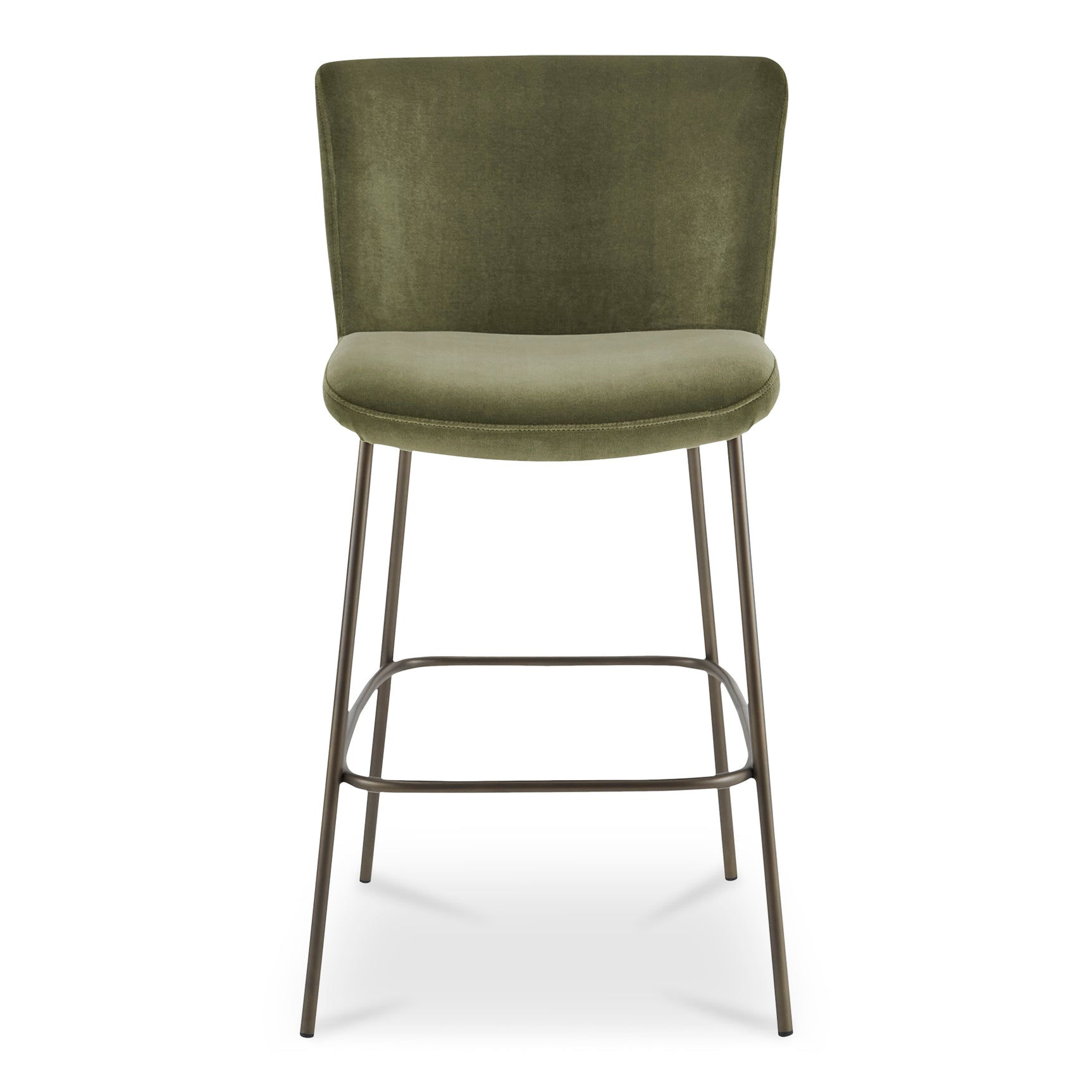 Early Green Bar Stool Faux Mohair