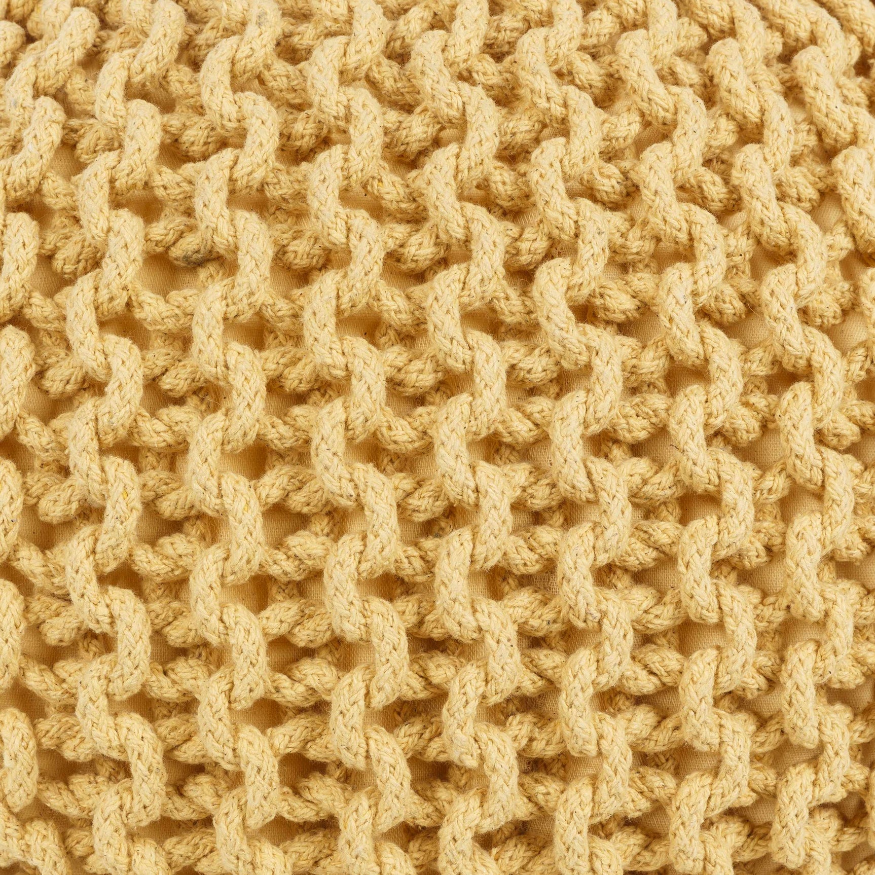 Yablanitsa Orange Knitted Pouf - Ornate Home