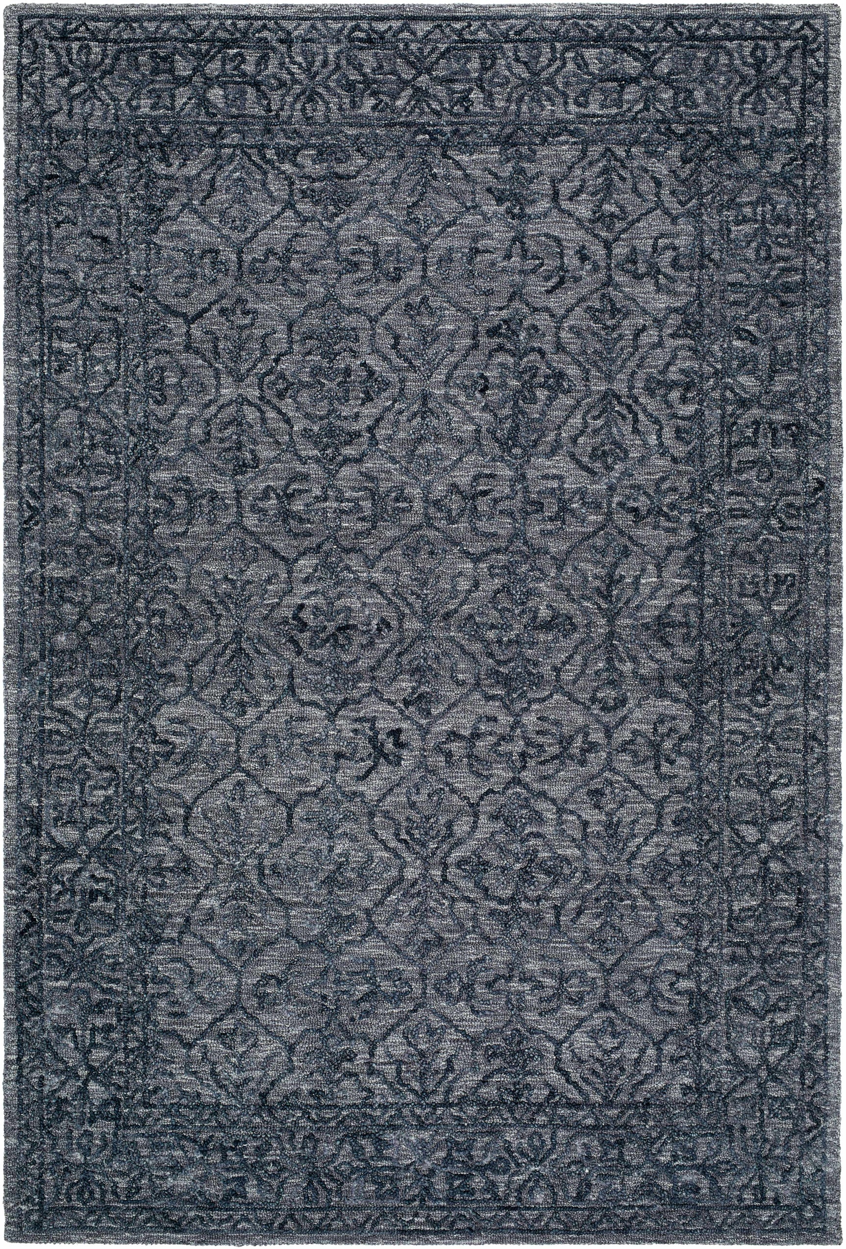 Yadid Black Wool Area Rug - Ornate Home