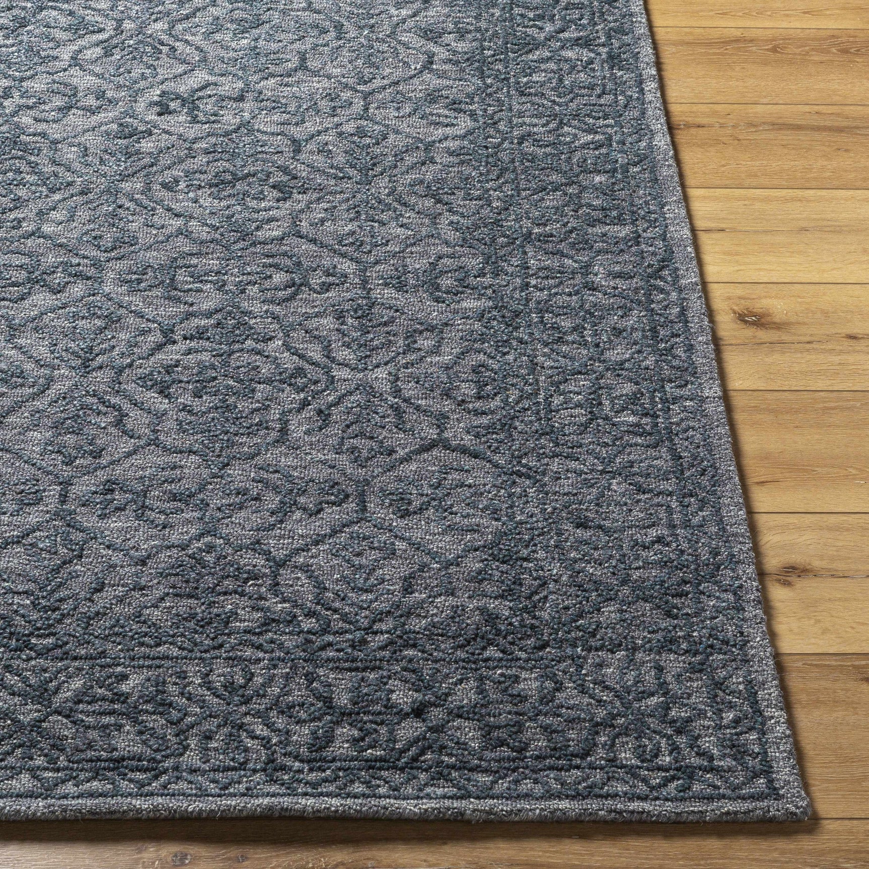 Yadid Black Wool Area Rug - Ornate Home