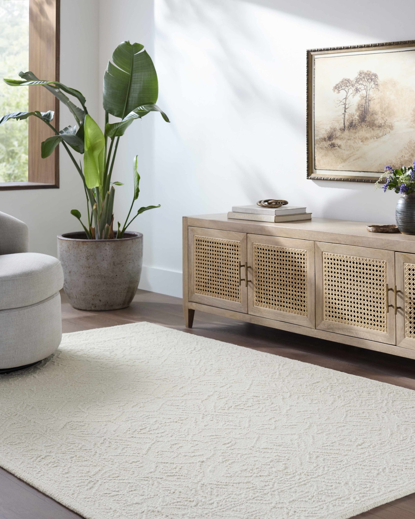 Yadid Cream Wool Area Rug - Ornate Home
