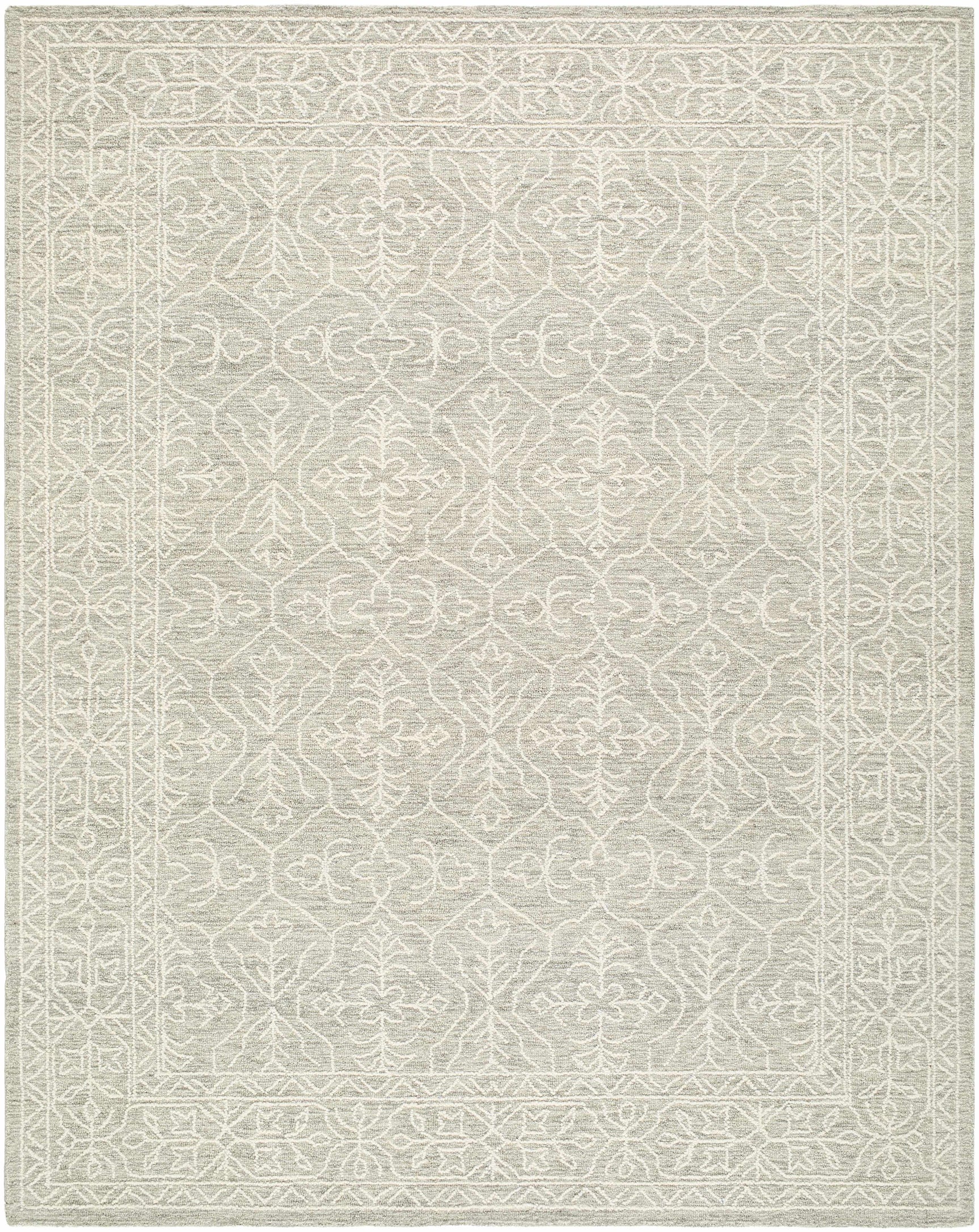 Yadid Gray Wool Area Rug - Ornate Home