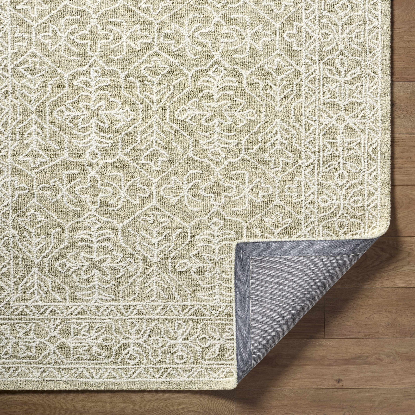 Yadid Green Wool Area Rug - Ornate Home