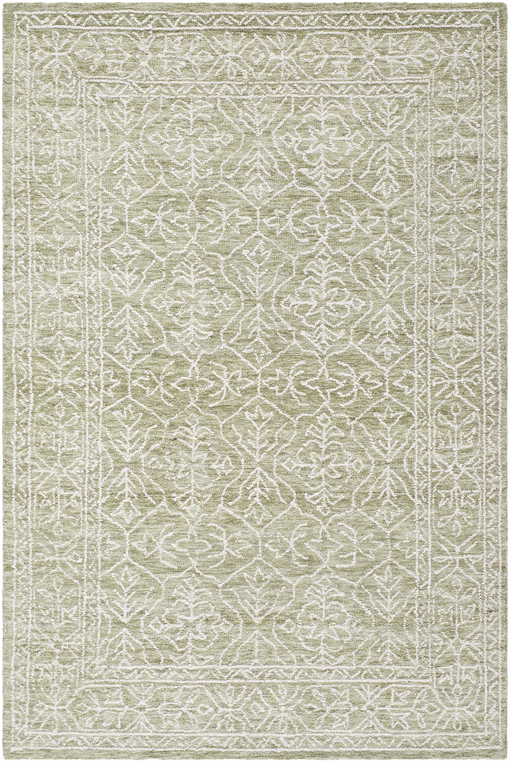 Yadid Green Wool Area Rug - Ornate Home