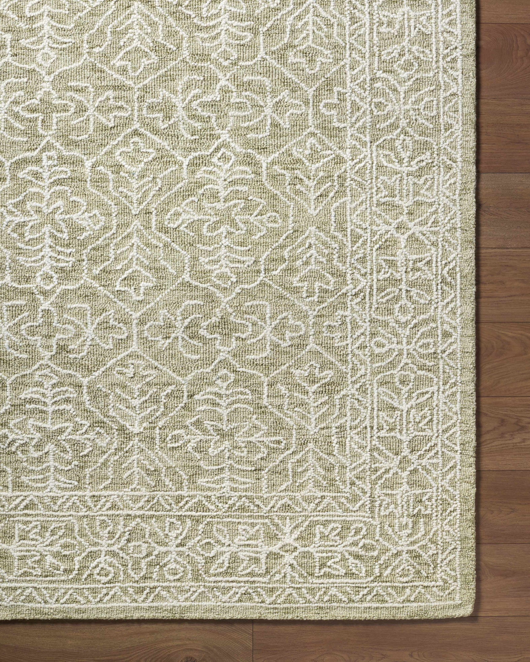 Yadid Green Wool Area Rug - Ornate Home