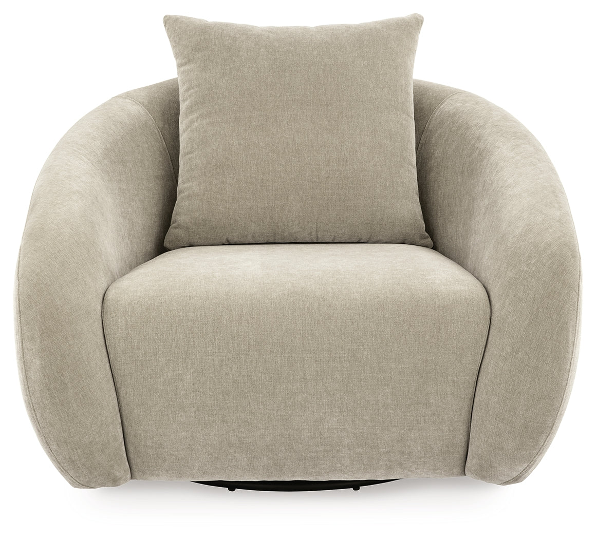 Yahya Pebble Swivel Accent Chair (Online Special Price) - Ornate Home