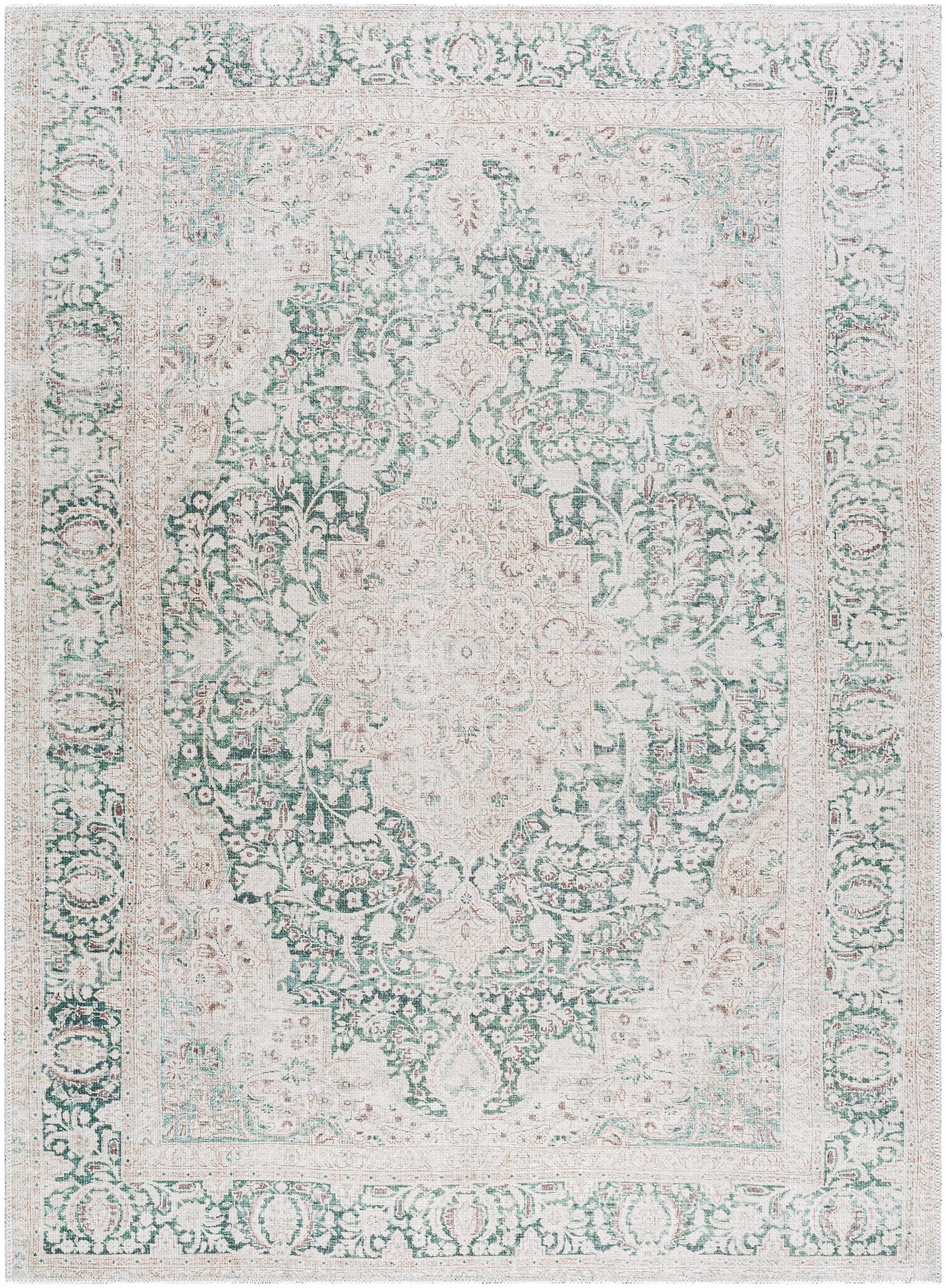 Yanis Vintage Flat Pile Washable Rug - Ornate Home