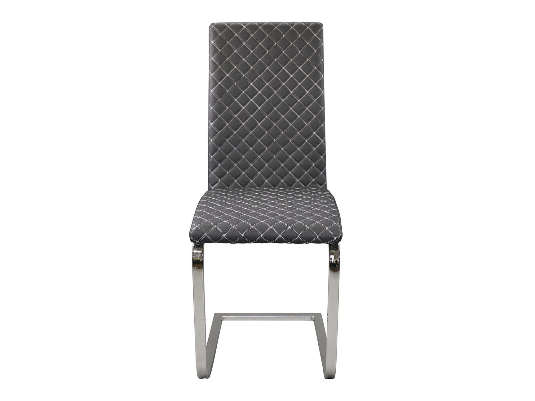 Yannis Chrome Metal/Gray Side Chair (Set of 2) - Ornate Home