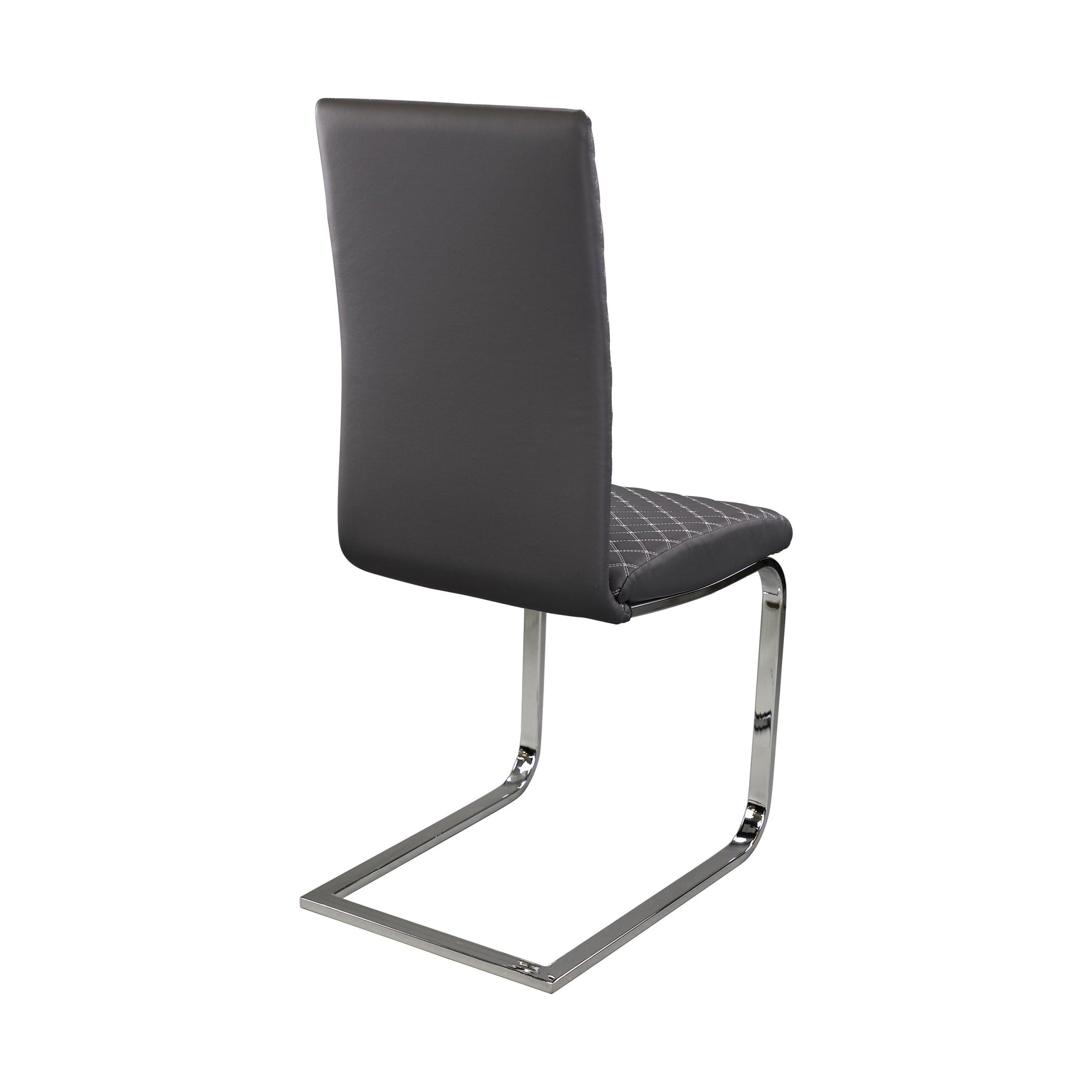 Yannis Chrome Metal/Gray Side Chair (Set of 2) - Ornate Home