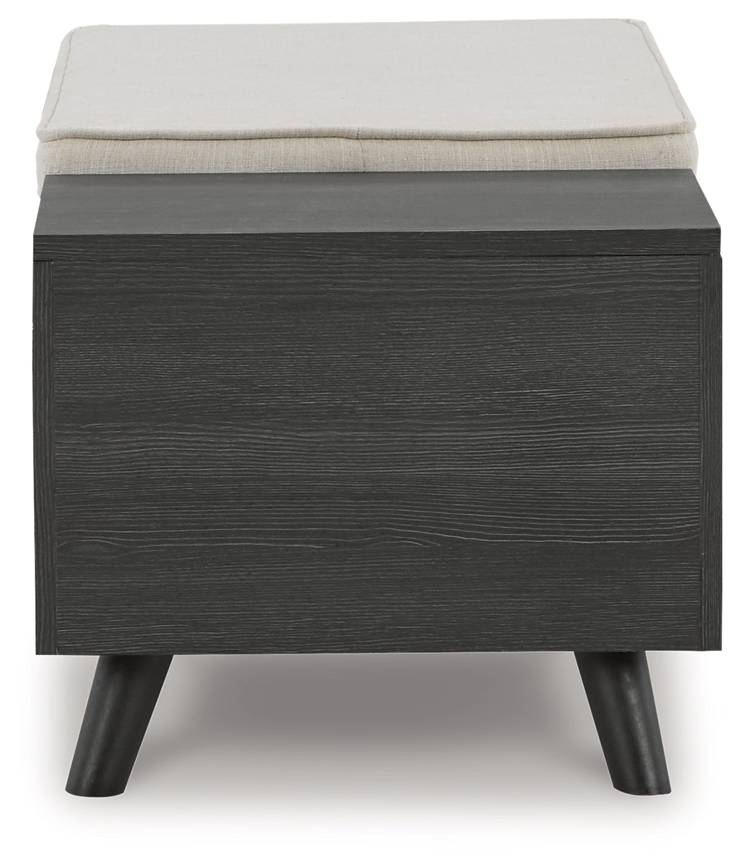 Yarlow Linen/Gray Storage Bench (Online Special Price) - Ornate Home