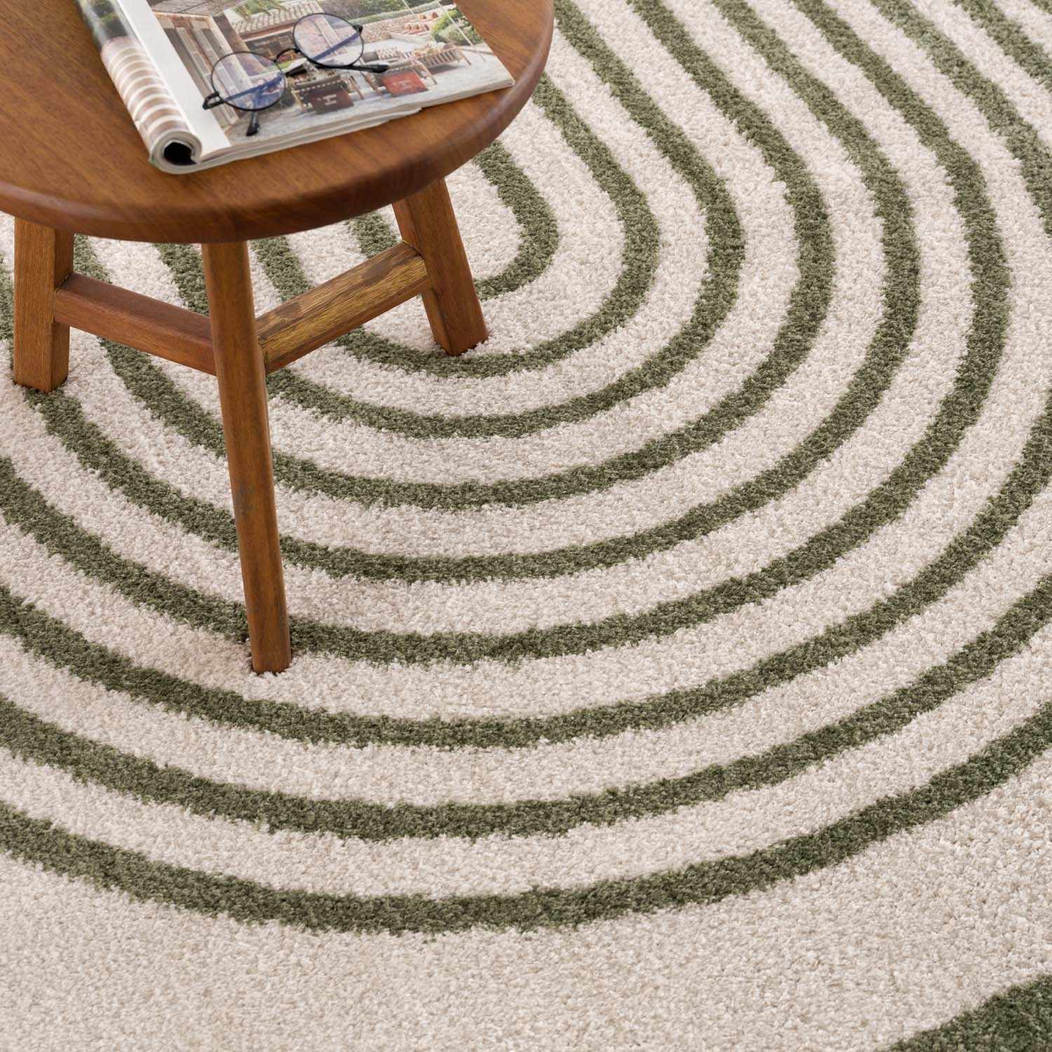 Yasuo Green Washable Area Rug - Ornate Home