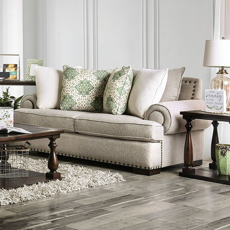 Yates Beige Loveseat - Ornate Home