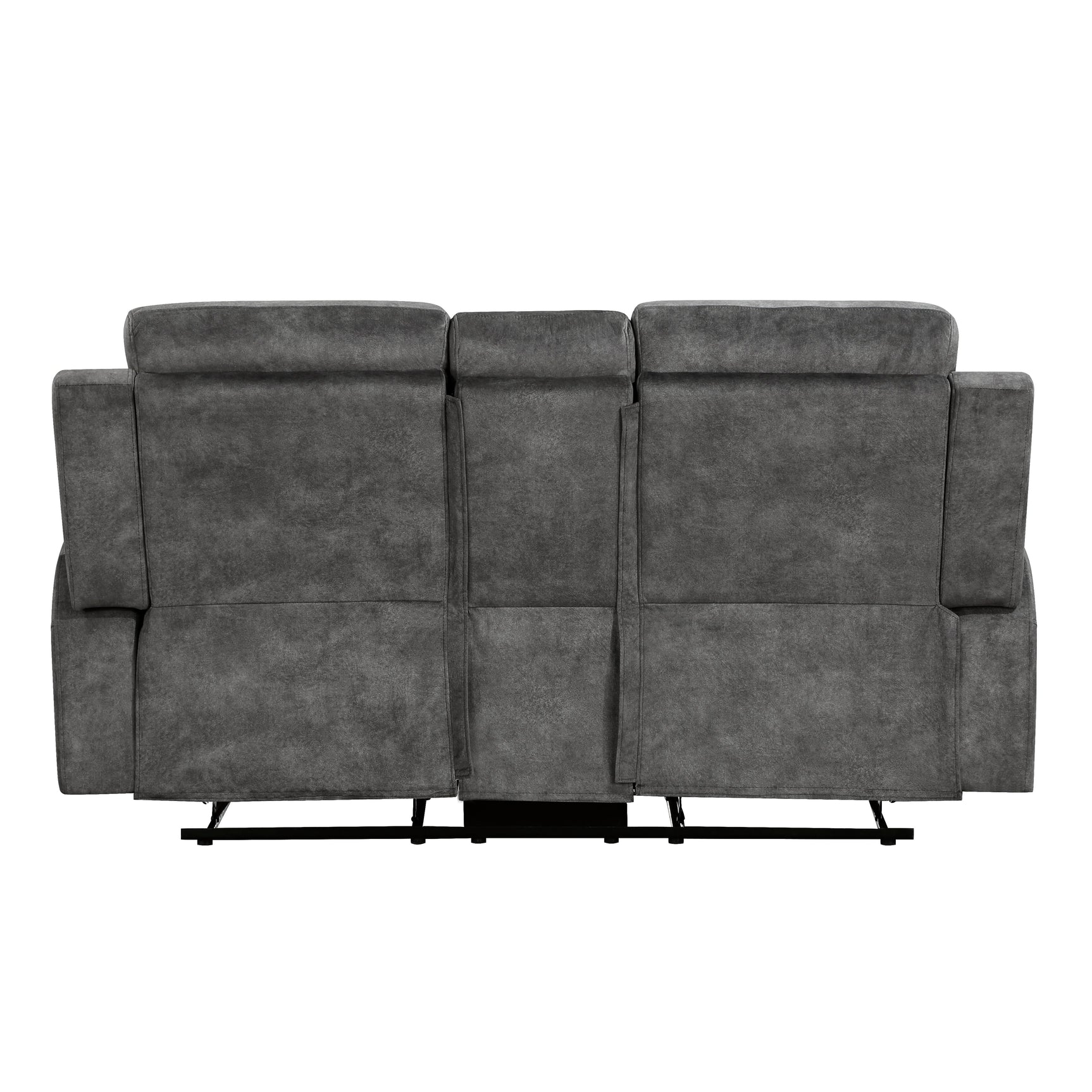 Yates Dark Gray Double Reclining Loveseat - Ornate Home