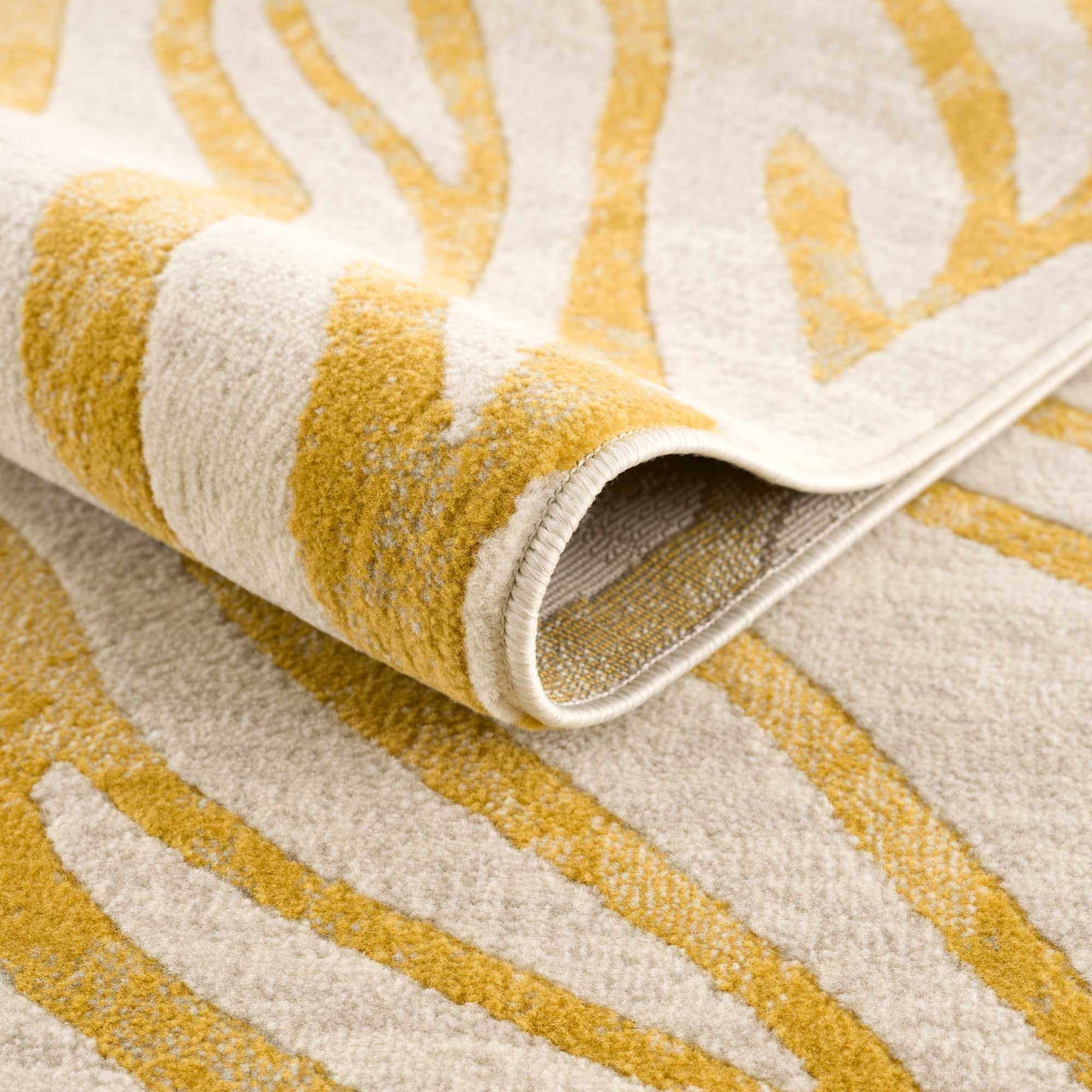 Yellow Terra Zebra Print Area Rug - Clearance - Ornate Home