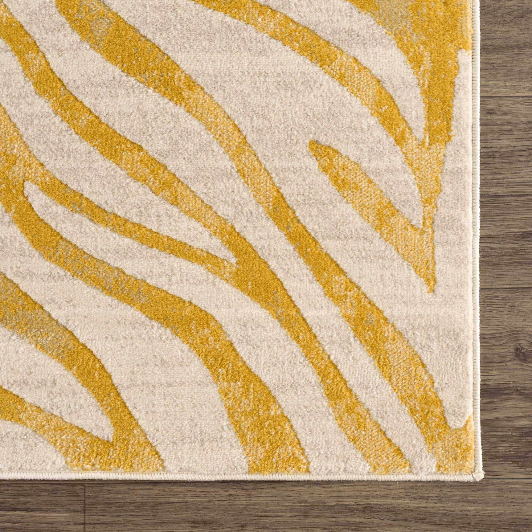 Yellow Terra Zebra Print Area Rug - Clearance - Ornate Home