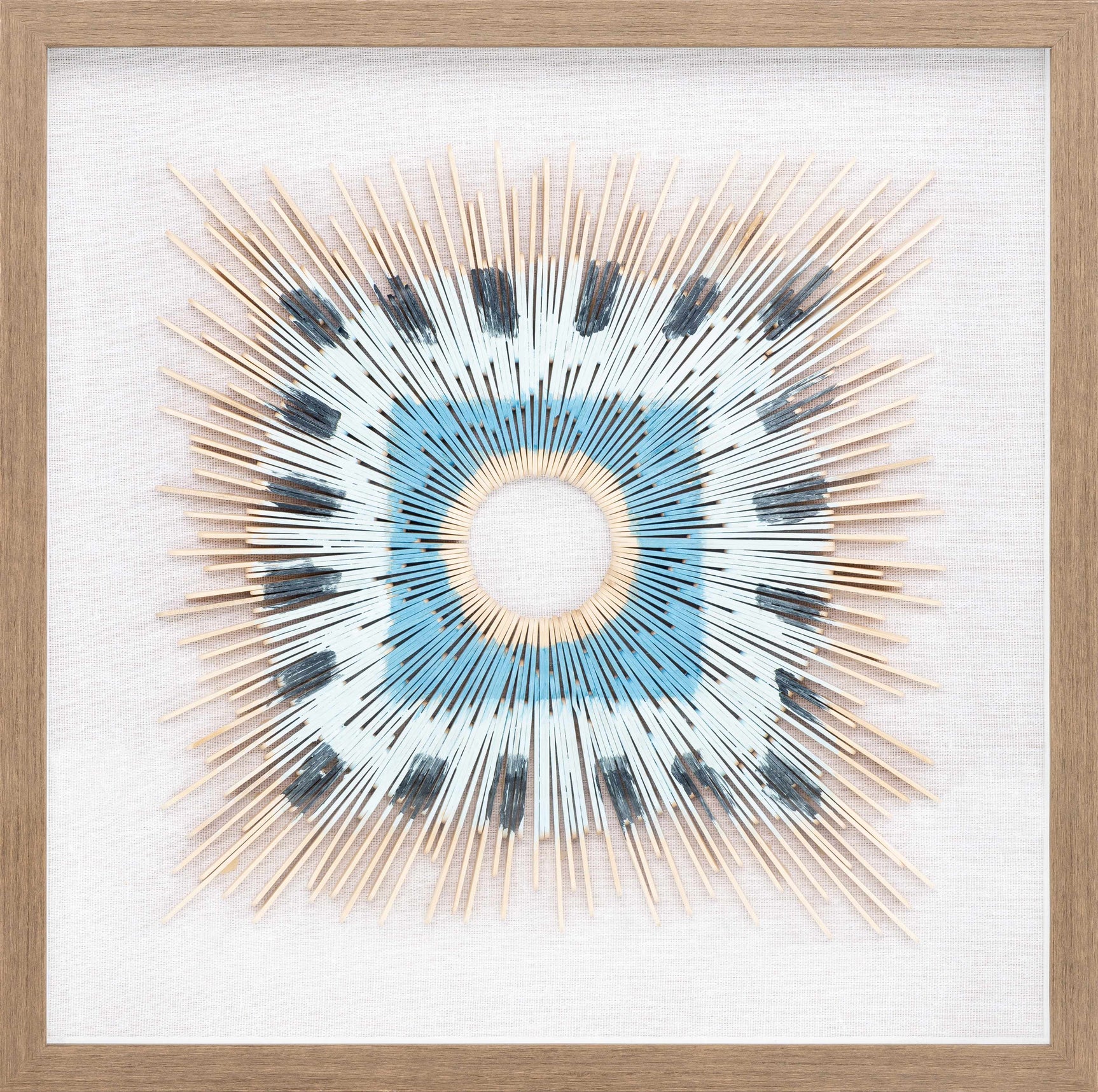 Yenice Natural Wood Geometric Wall Art Set Of Two - Ornate Home