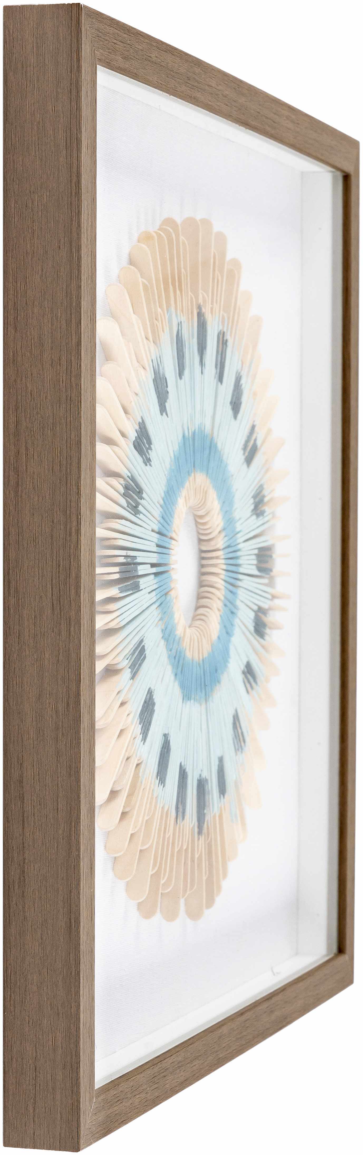 Yenice Natural Wood Geometric Wall Art Set Of Two - Ornate Home