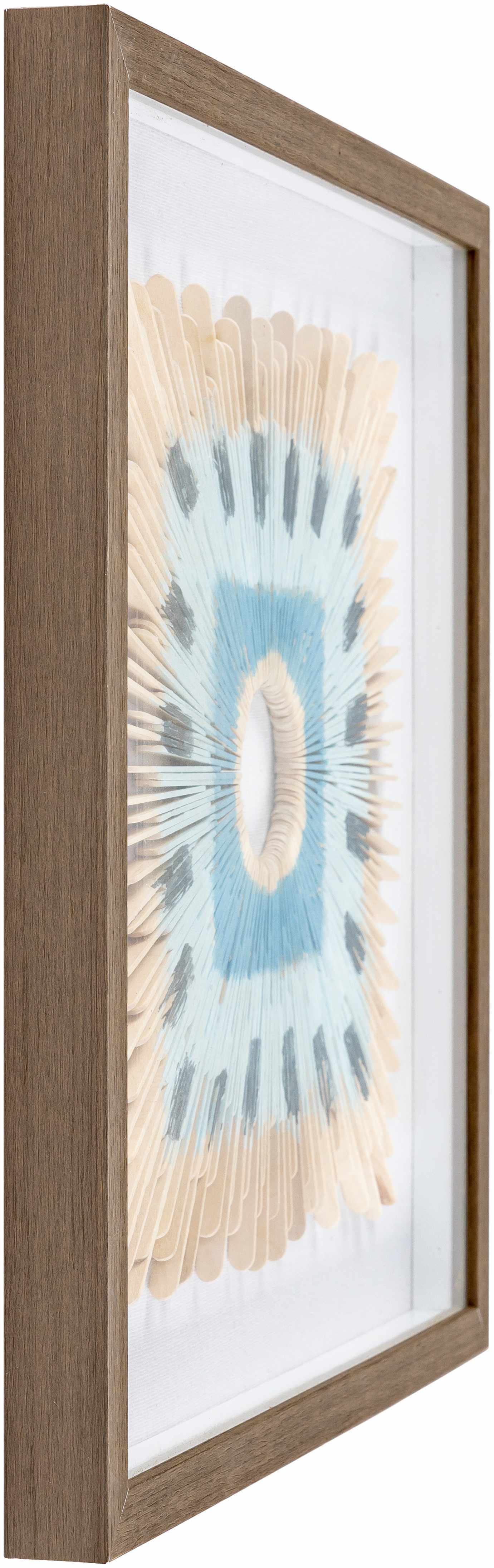 Yenice Natural Wood Geometric Wall Art Set Of Two - Ornate Home