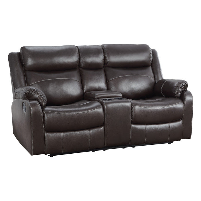 Yerba Brown Double Reclining Loveseat - Ornate Home