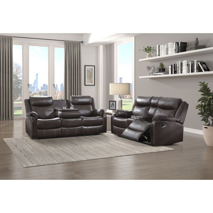 Yerba Brown Double Reclining Sofa - Ornate Home