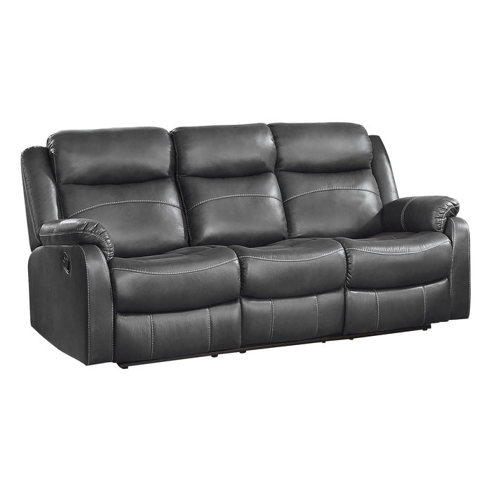 Yerba Gray Double Reclining Sofa - Ornate Home