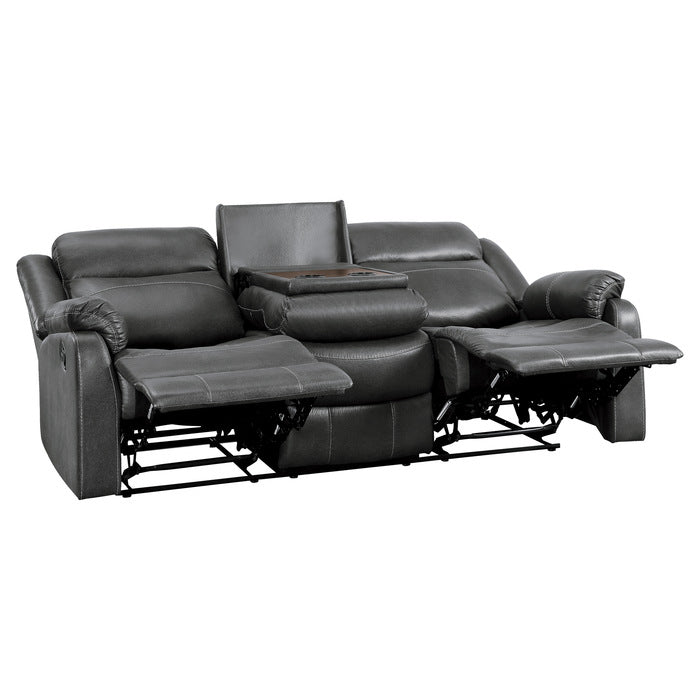 Yerba Gray Double Reclining Sofa - Ornate Home