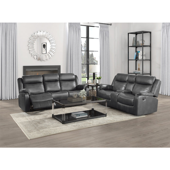 Yerba Gray Double Reclining Sofa - Ornate Home