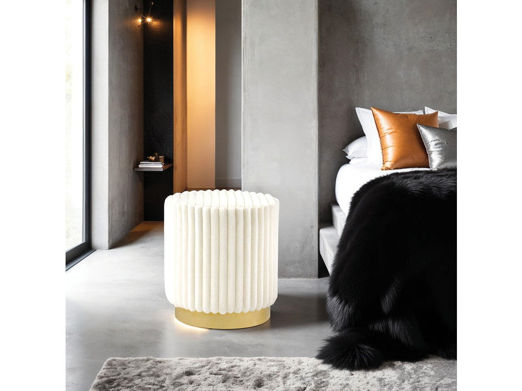 Yolanda Beige Stool - Ornate Home