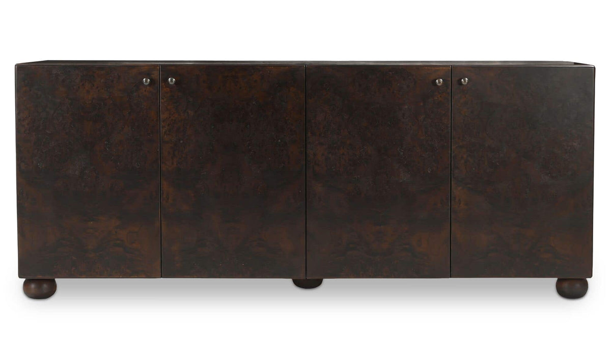 York Dark Brown Burl Sideboard - Ornate Home