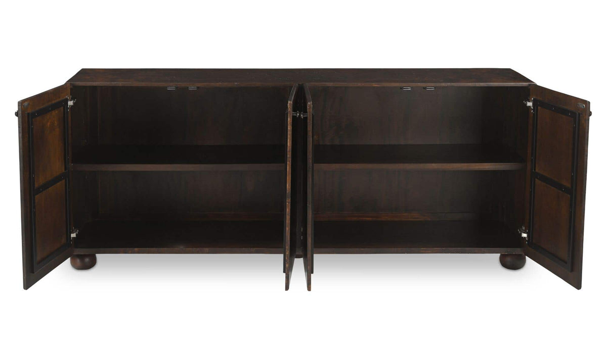 York Dark Brown Burl Sideboard - Ornate Home
