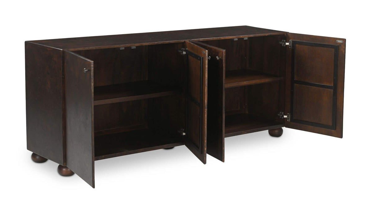 York Dark Brown Burl Sideboard - Ornate Home