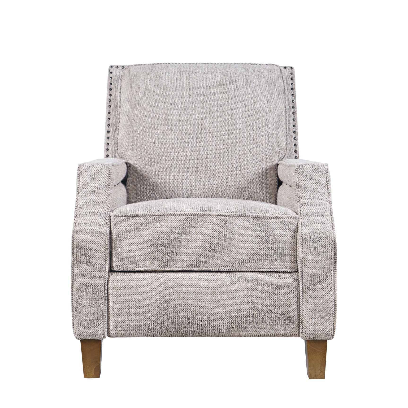 York Grey Push Back Recliner - Ornate Home