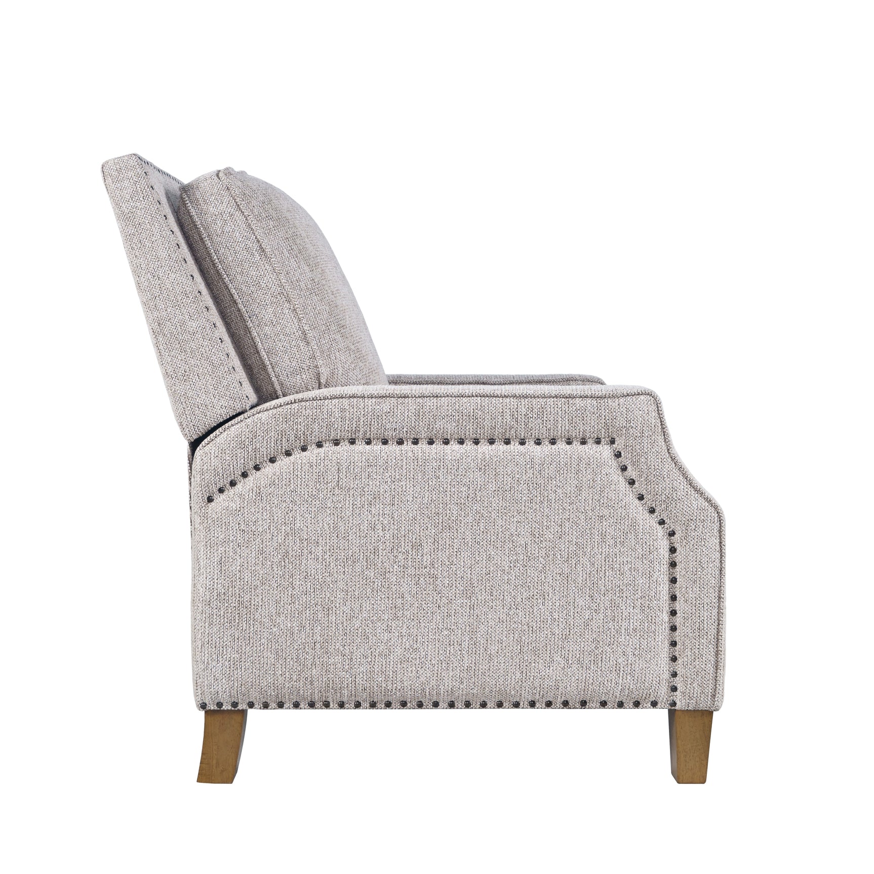 York Grey Push Back Recliner - Ornate Home