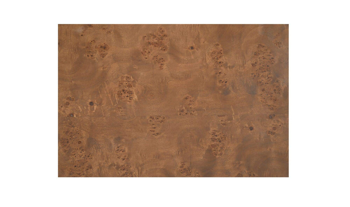 York Warm Brown Burl Nightstand - Ornate Home