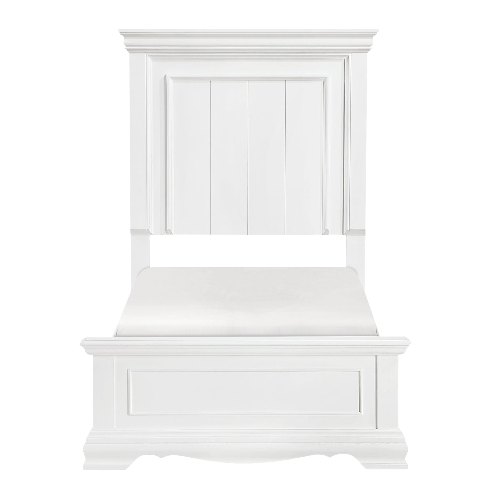 York White 5-Piece Twin Bedroom Set - Ornate Home