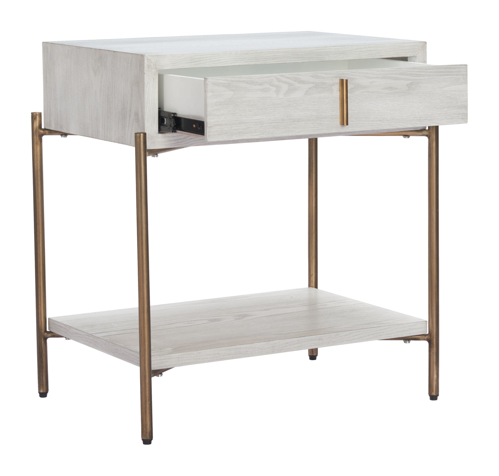 Yoru Oak White Side Table - Ornate Home