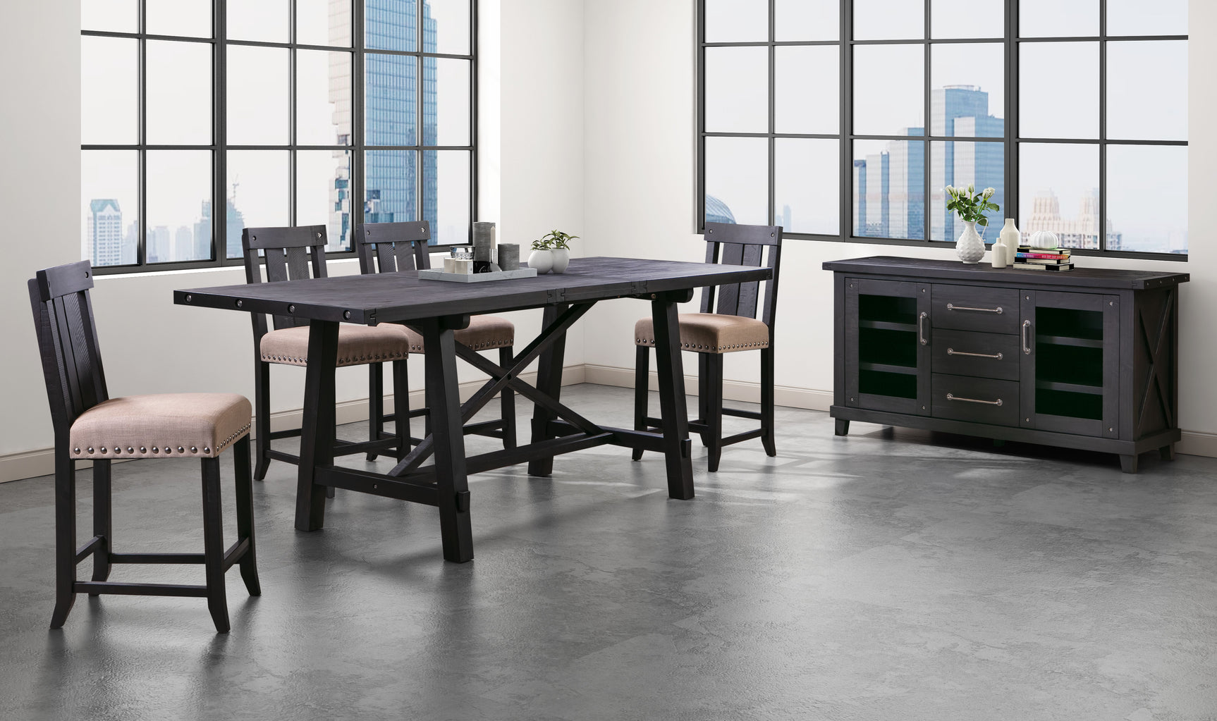 Yosemite Rectangle Counter Table in Cafe - Ornate Home