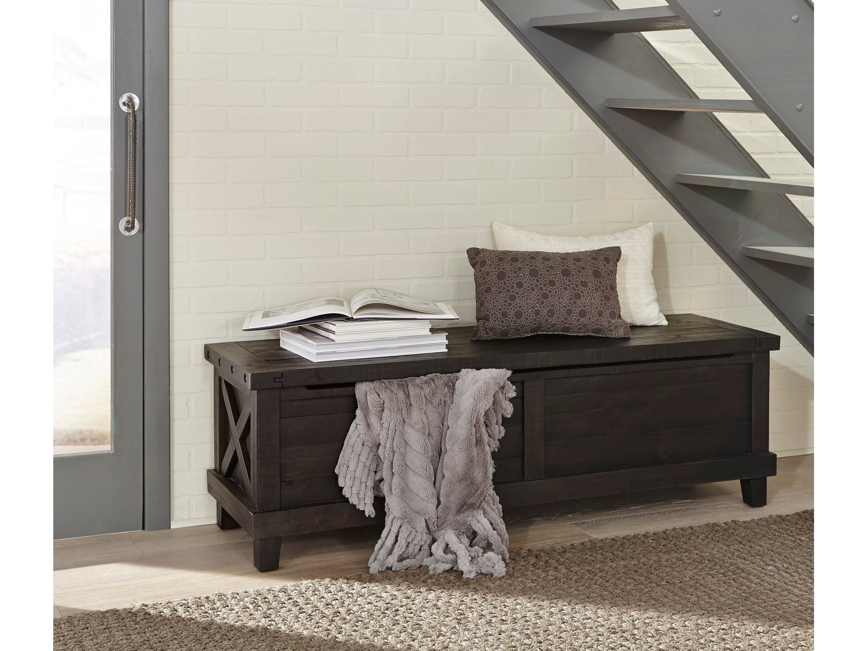 Yosemite Solid Wood Blanket Box in Cafe - Ornate Home