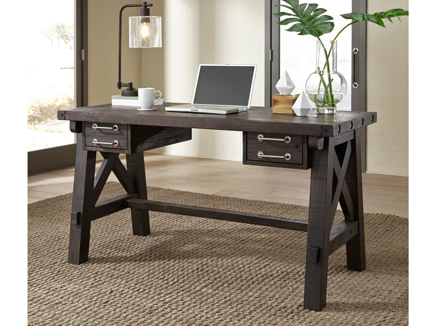 Yosemite Solid Wood Desk in Cafe - Ornate Home