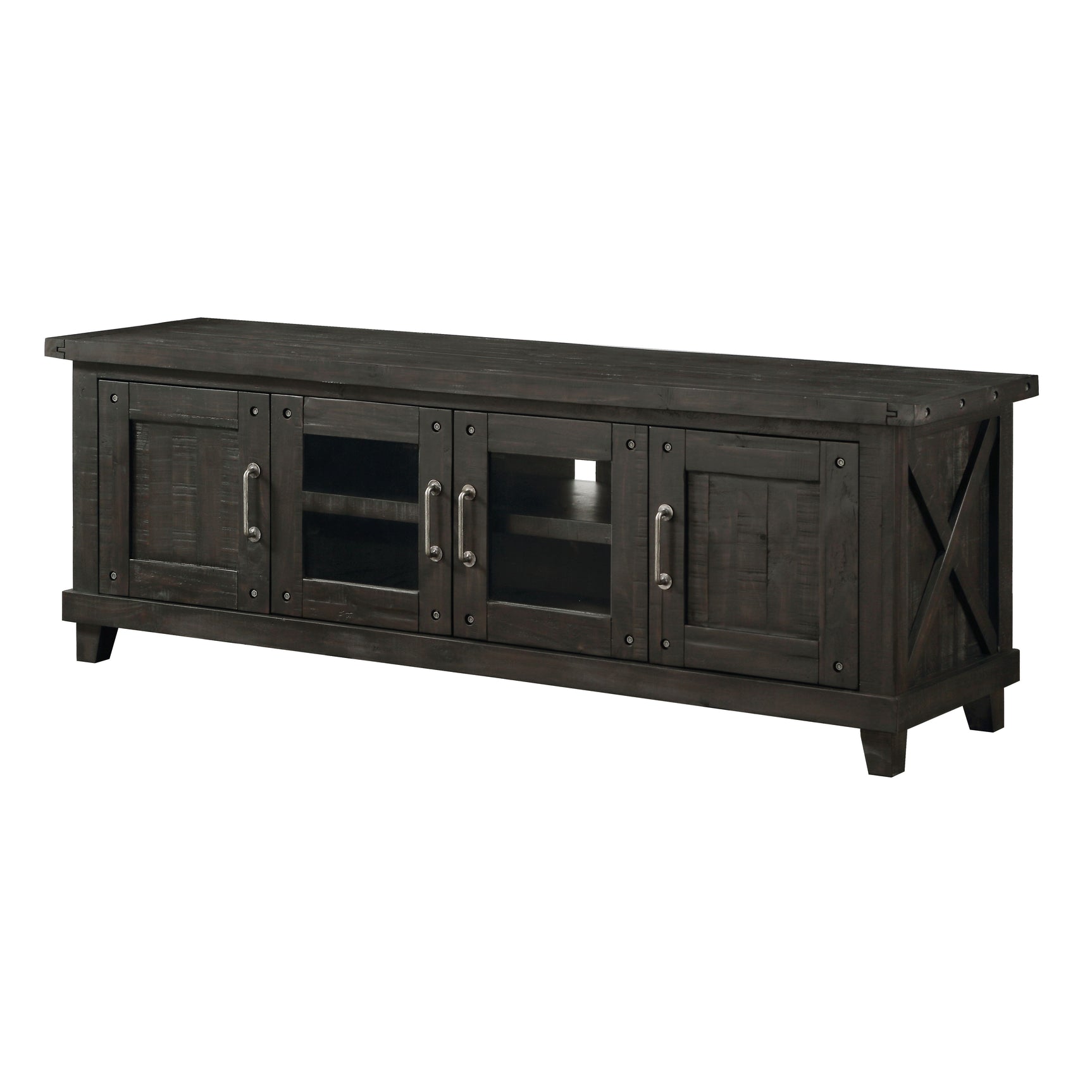 Yosemite Solid Wood Four Door Media Console in Cafe - Ornate Home