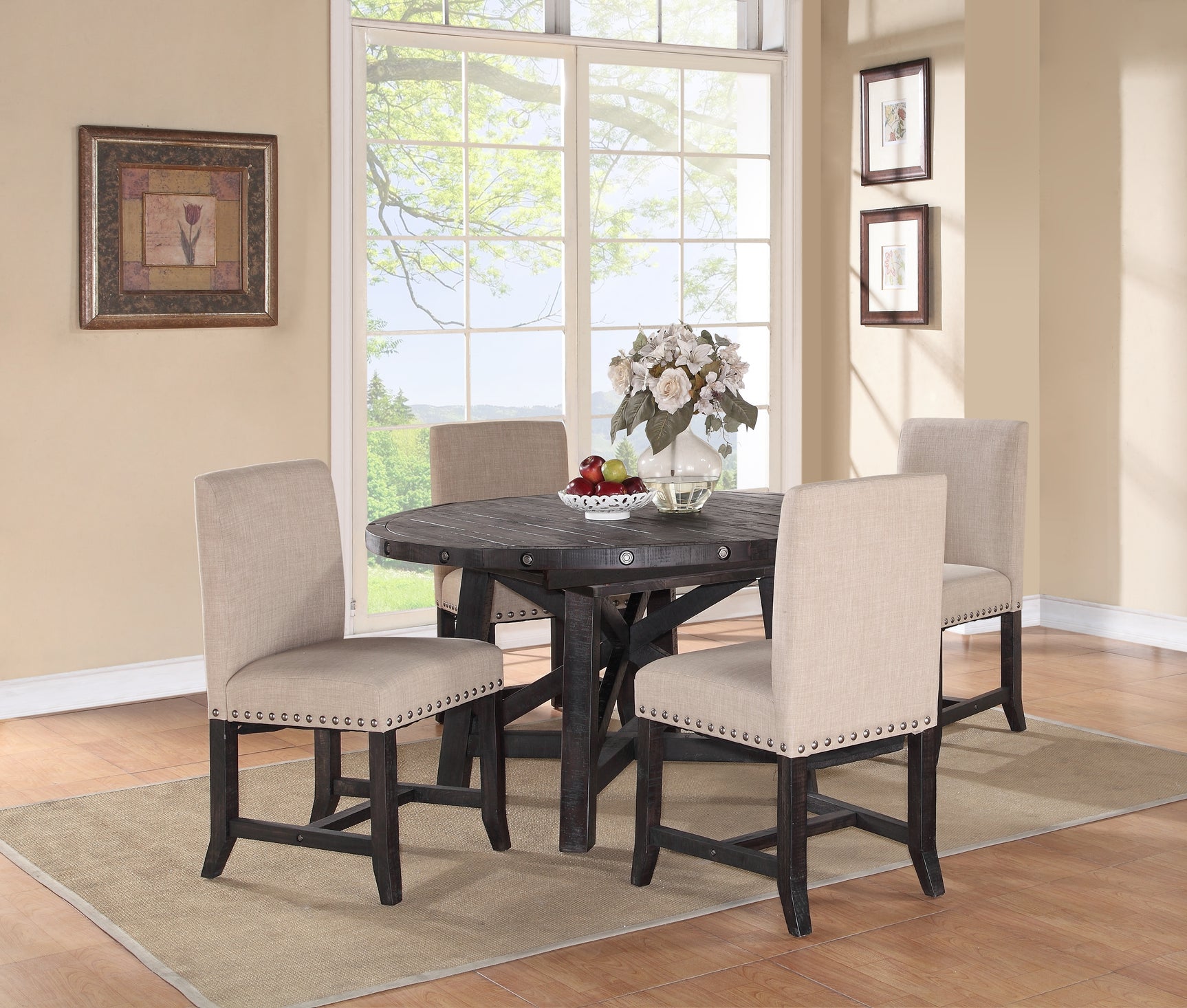 Yosemite Solid Wood Round Extension Table - Ornate Home