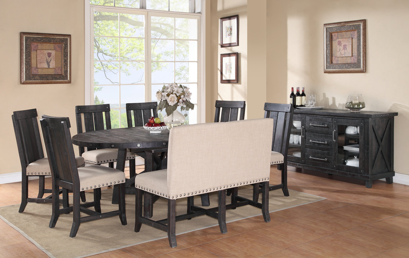 Yosemite Solid Wood Round Extension Table - Ornate Home