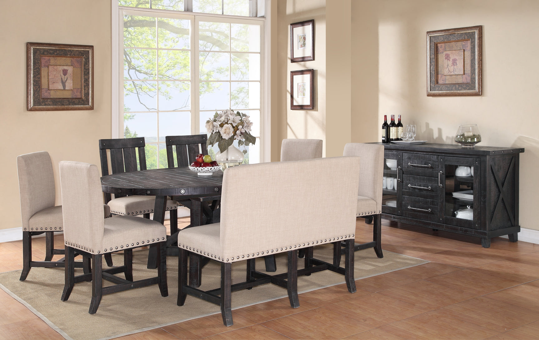 Yosemite Solid Wood Round Extension Table - Ornate Home