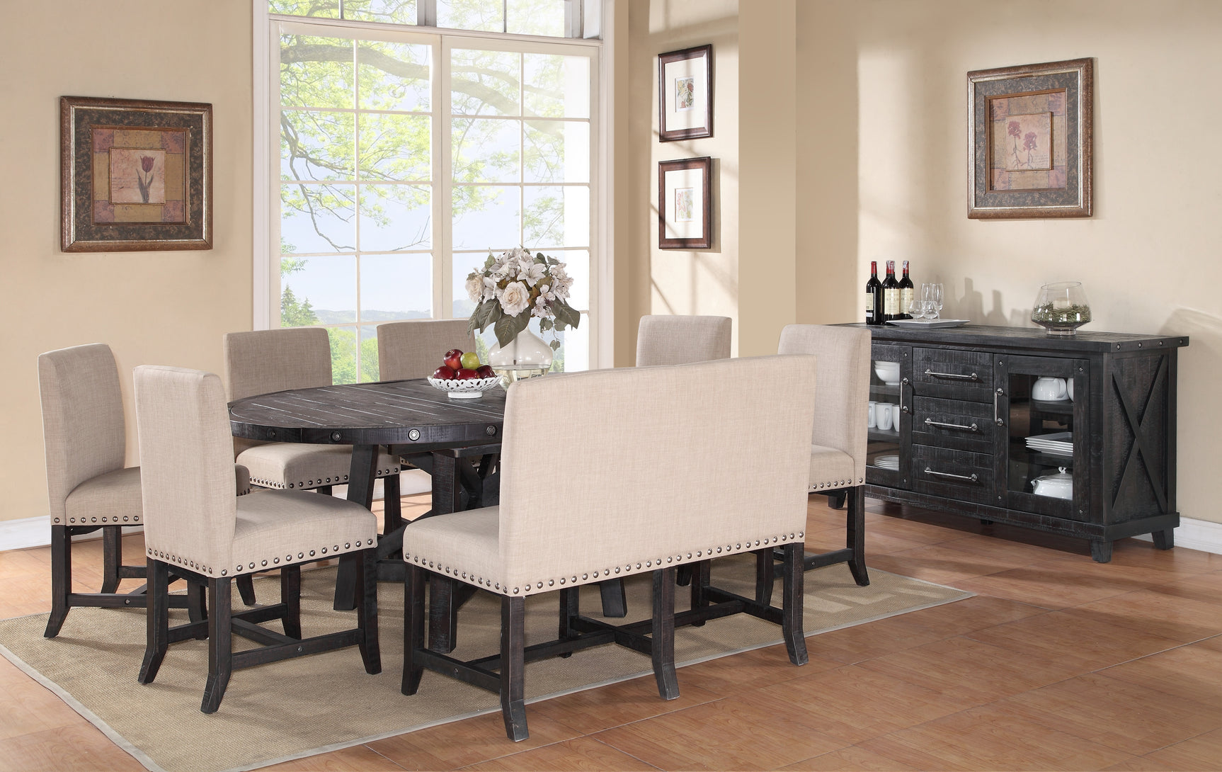 Yosemite Solid Wood Round Extension Table - Ornate Home